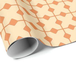 Modern Geometric, Diamonds - Mandarin orange Wrapping Paper
