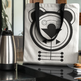 Modern Geometric Dragon Zodiac Tote Bag