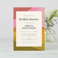 Modern Geometric Earthy Hues Bridal Brunch Shower