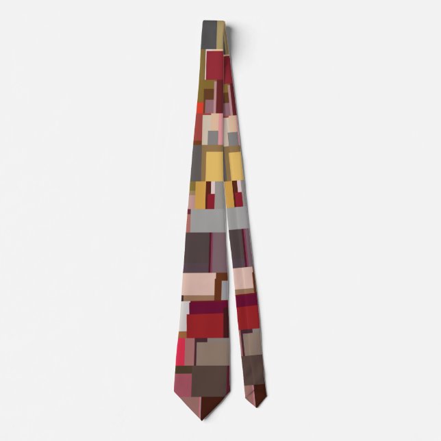 Modern Geometric Fabric Design Tie (Front)