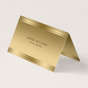 Modern Geometric Faux Gold Business Card
