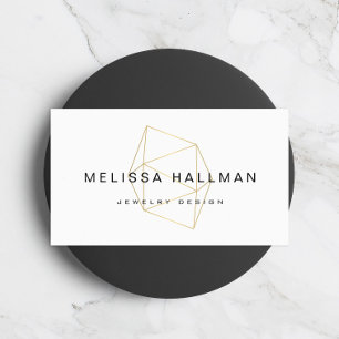 Modern Geometric Gemstone Business Card