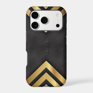 Modern geometric gold and black background