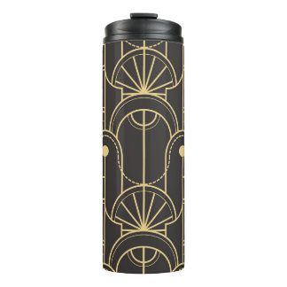 Modern Geometric: Gold Lines Vintage Thermal Tumbler