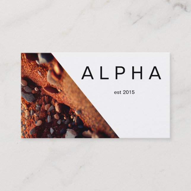 Modern Geometric Gravel Dirt Construction Design B Business Card (Front)