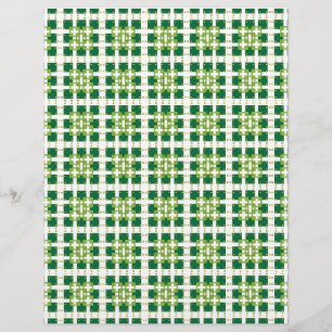 Modern geometric green Forest squares pattern