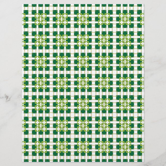 Modern geometric green Forest squares pattern (Front)