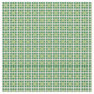 Modern geometric green Forest squares pattern Fabric