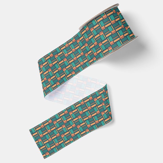 Modern Geometric Grosgrain Ribbon (Front+Back)