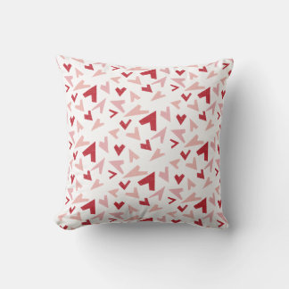 Modern Geometric Heart Throw Pillow