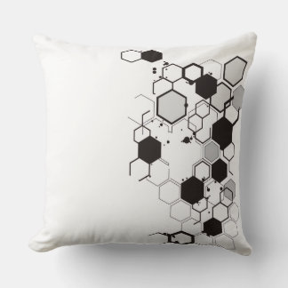 Modern Geometric Hexagon Throw Pillow