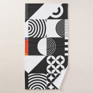 Modern geometric in scandinavian style bath towel