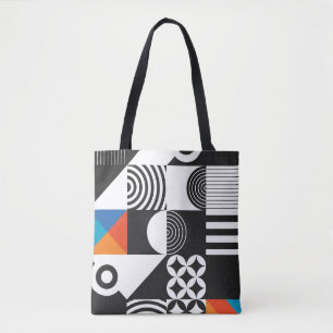 Modern geometric in scandinavian style tote bag
