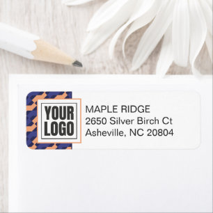 Modern Geometric Interlocking Pattern Return Address Label
