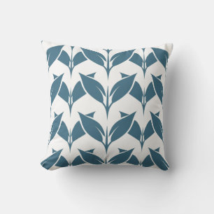 Modern Geometric Leaf Contemporary HomeDec Cushion