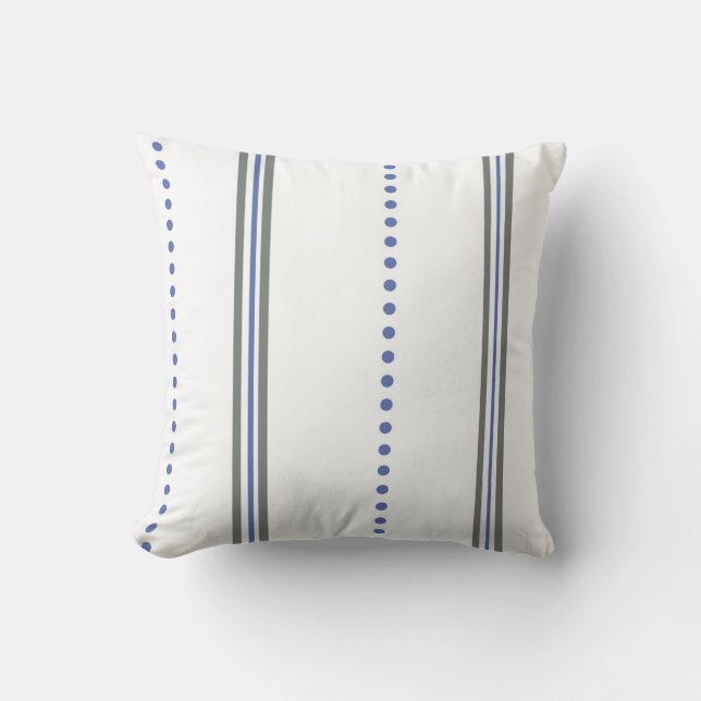  Modern Geometric Line & Dot Pattern Cushion (Front)
