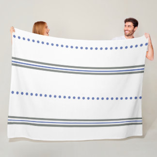  Modern Geometric Line & Dot Pattern Fleece Blanket