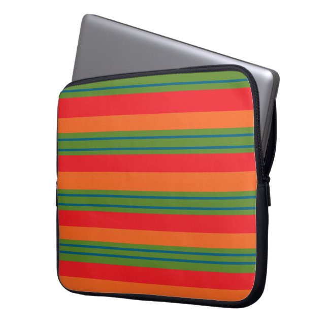 modern geometric line pattern laptop sleeve (Front Left)