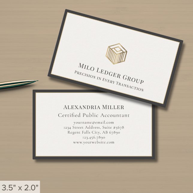 Modern Geometric Logo Business Card (Creator Uploaded)