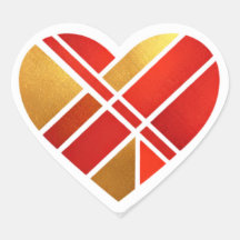 Modern Geometric Love Hearts Sticker Pack