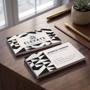 Modern Geometric & Luxury Minimalist Business Card