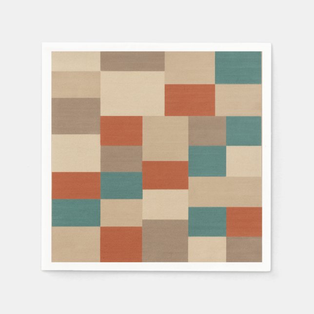 Modern Geometric Mid Century Napkins (Front)