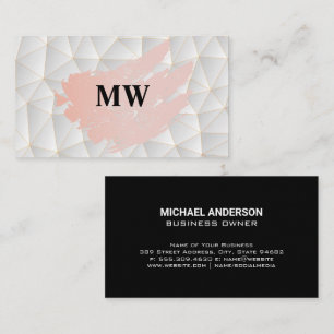 Modern Geometric   Monogram Business Card