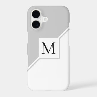 Modern geometric monogram grey
