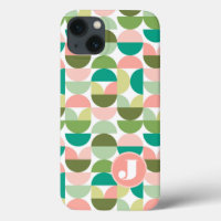 Modern Geometric Monogrammed iPhone / iPad case