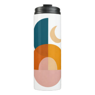 Modern Geometric Moon Abstract Art Thermal Tumbler