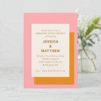 Modern Geometric Morning After Brunch Pink Orange