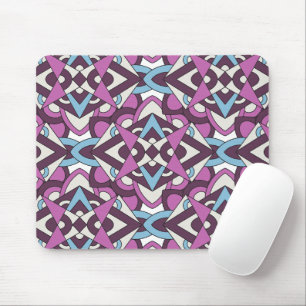 Modern Geometric Mosaic – Abstract Color Pattern Mouse Pad