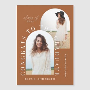 Modern geometric multi photo arch graduation