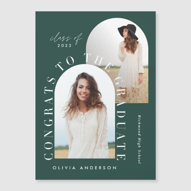 Modern geometric multi photo arch graduation (Front)