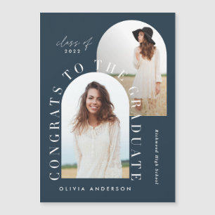 Modern geometric multi photo arch graduation