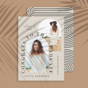 Modern geometric multi photo arch graduation