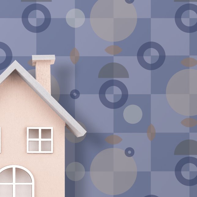 Modern Geometric Muted Coloured Circles Squares  Wallpaper (Creator Uploaded)