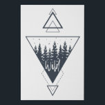 Modern Geometric Nature Forest Boho Triangles Faux Canvas Print<br><div class="desc">Cool boho geometric nature graphic featuring a forest with triangular shapes.</div>
