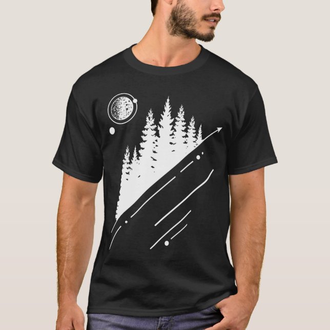 Modern Geometric Nature Forest Hipster Graphic T-Shirt (Front)