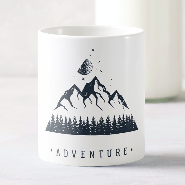 Modern Geometric Nature Mountains Adventure Coffee Mug (Creator Uploaded)