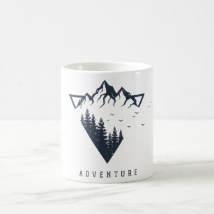 Modern Geometric Nature Mountains Adventure Coffee Mug