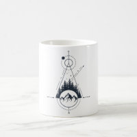 Modern Geometric Nature Mountains Adventure Shapes