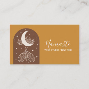 Modern Geometric Neutral Tones Yoga Business Card