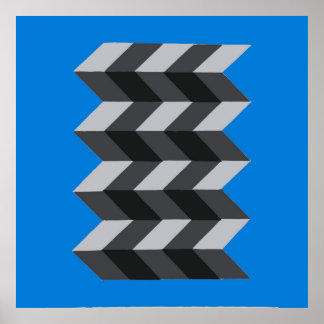 'Modern Geometric Op-Art' Poster