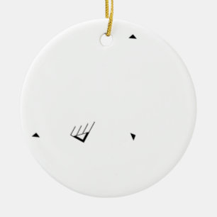 Modern Geometric Ornament   Minimalist Holiday Art