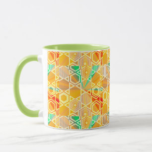 Modern Geometric Pastel Vintage Kitchen Towel Mug