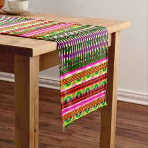Modern Geometric Pastel Vintage  Short Table Runner