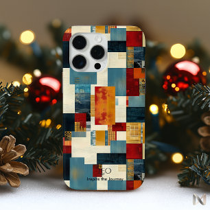 Modern Geometric Patchwork – Bold and Inspiring iPhone 15 Pro Max Case