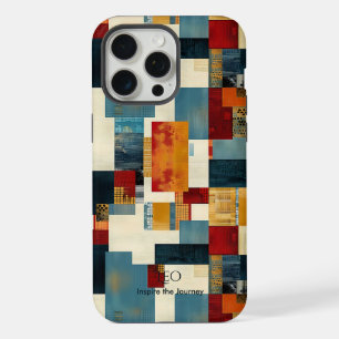 Modern Geometric Patchwork – Bold and Inspiring iPhone 15 Pro Max Case