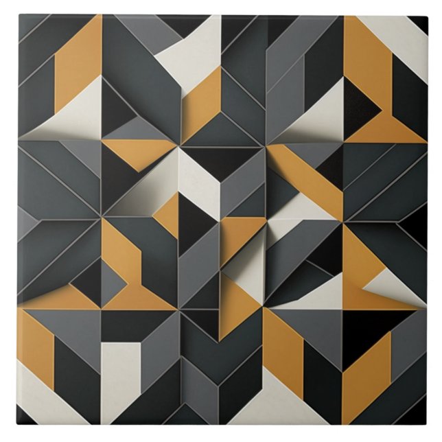 Modern Geometric Pattern Ceramic Tiles (Front)